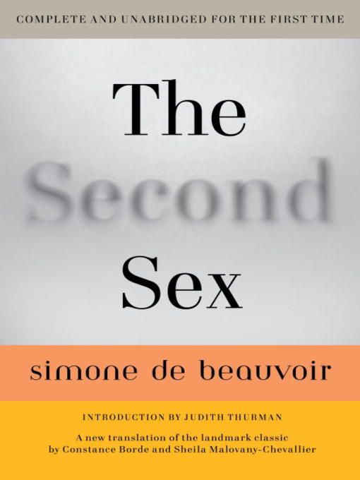 Title details for The Second Sex by Simone De Beauvoir - Wait list